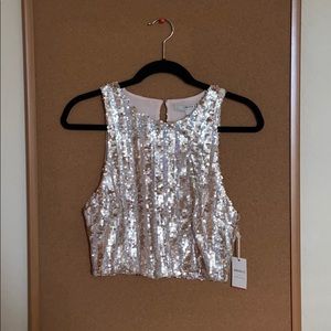 Sequin crop top